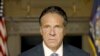 Le gouverneur de New York Andrew Cuomo fait une déclaration sur une vidéo préenregistrée publiée le 3 août 2021 à New York, dans cette image tirée d'une vidéo fournie par le bureau du gouverneur de New York.