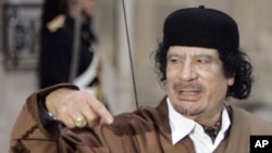 Le leader libyen Mouammar Kadhafi