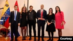 La diáspora venezolana rindió homenaje al presidente de Paraguay. Foto Embajada de Venezuela en EE.UU.