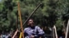 Des jeunes Oromo chantent des slogans lors d'une manifestation à Addis-Abeba, Ethiopie, le 24 octobre 2019. REUTERS/Tiksa Negeri
