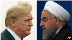 Esta combinación de dos imágenes muestra al presidente estadounidense Donald Trump, a la izquierda, el 22 de julio de 2018, y al presidente iraní Hassan Rouhani el 6 de febrero de 2018. Trump tuiteó tarde el domingo 22 de julio que las amenazas hostiles de Irán podrían traer consecuencias. Esto fue después de que el presidente iraní, Rouhani, comentó anteriormente que "los estadounidenses deben entender bien que la paz con Irán es la madre de toda la paz y la guerra con Irán es la madre de todas las guerras".