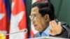 FILE - Prime Minister Hun Sen addresses environmental activists during the first national forum on “Protection and Conservation of Natural Resources,” on Monday, August 22, 2016 at Peace Palace in Phnom Penh. (Leng Len/VOA Khmer)