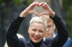 Maria Kolesnikova, di Minsk, Belarus, 27 Agustus 2020. (Foto: dok).