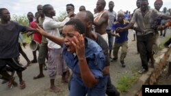 Une manifestation à Bujumbura, Burundi, 12 mai 2015.