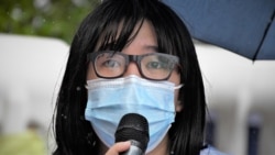 香港支聯會副主席鄒幸彤六四32周年清晨被警方拘捕， 指她涉嫌宣傳或公告未經批准集結，被警方通宵扣留調查 (美國之音/湯惠芸）