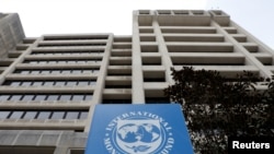 El edificio de la sede del Fondo Monetario Internacional (FMI) en Washington, el 8 de abril de 2019.