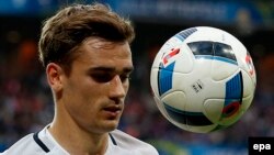 Antoine Greizmann lors d’un match entre la Suisse et la France, France, 19 juin 2016. 