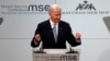 US Vice President Joe Biden gestures during his speech at the Security Conference in Munich, February 2, 2013.