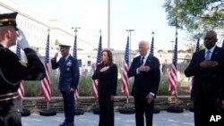 ប្រធានាធិបតី លោក Joe Biden អនុប្រធានាធិបតី អ្នកស្រី Kamala Harris ធ្វើការស្មឹងស្មាធមួយសន្ទុះនិងធ្វើការសម្តែងនូវការរំលឹកកាលពីថ្ងៃពុធនៃខួបលើកទី២៣ឆ្នាំនៃការវាយប្រហារភេរវកម្មរបស់ក្រុមអាល់កៃដាលើសហរដ្ឋអាមេរិក កាលពីថ្ងៃទី១១ កញ្ញា ឆ្នាំ២០២៤។