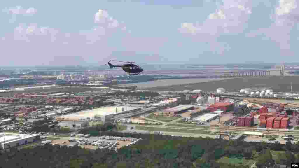 Photography by VOA's Celia Mendoza. Helicopter flight - courtesy Texas Army National Guard.