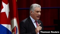Le président cubain Miguel Diaz-Canel.