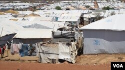 Près de 30,000 citoyens Nuer dans un camp de l'ONU à Juba, Soudan du Sud, 15 avril 2016. (VOA/J. Patinkin)