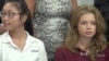 Danielle Armato, right, is one of 12 students who will get to meet Pope Francis. (Photo: R. Taylor/ VOA) 