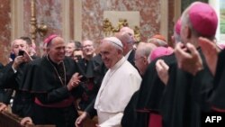 Le pape François à la Cathédrale Saint Mathieu de Washington, le mercredi 23 septembre 2015.