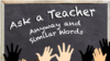 Anyway and Similar Words