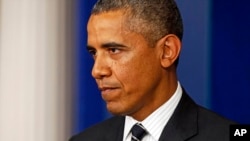 President Barack Obama making a statement regarding the budget fight in Congress and foreign policy challenges, Sept. 27, 2013.