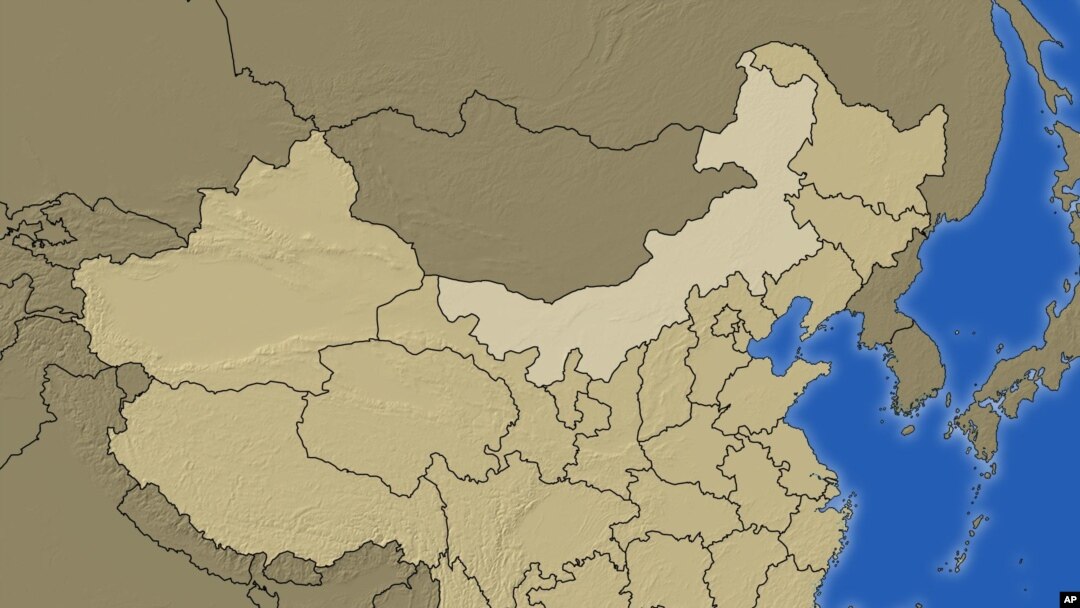 星期五，內蒙古地區出現本月內第二例鼠疫患者死亡。圖為中國地圖北部淺色地區的內蒙古。