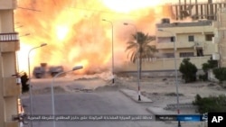 Une explosions dans le Sinai, le 9 janvier 2017.