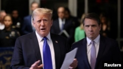 ARCHIVO - El expresidente Donald Trump se presenta en un tribunal penal de Manhattan, el 30 de mayo de 2024.
