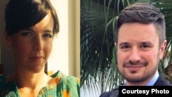 Les experts de l'ONU Zaida Catalan et Michael Sharp, disparus dans le Kasaï le 12 mars 2017 et retrouvés morts le 27 mars.