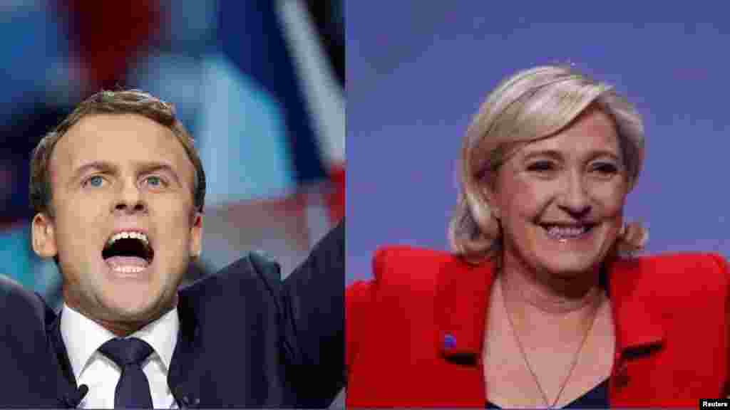 Emmanuel Macron se qualifie avec 23,90% des voix face à Marine Le Pen (21,70%), ils s'affronteront au deuxieme tour le 7 mai 2017.