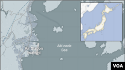 Peta Pangkalan Udara Iwakuni, Jepang.
