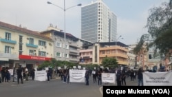 Magistrados judiciais e do Ministério Público em protesto na capital angolana, Luanda, 31 de Julho de 2021