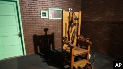 Chaise électrique dans un musée des prisons du Texas, Hunstville, le 16 mai 2013 
