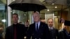 U.N. mediator for Syria Staffan de Mistura (R) arrives for a news conference on the Syrian peace talks outside President Wilson hotel in Geneva, Switzerland Feb. 3, 2016. 