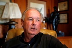 FILE - U.S. businessman Harry Sargeant III speaks during an interview with Reuters at his home in Gulf Stream, Florida, Feb. 7, 2019.