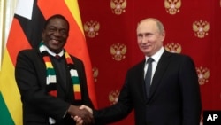 VaEmmerson Mnangagwa naVladmir Putin