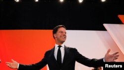 荷兰首相马克•鲁特的政党赢得了议会中最多的席位