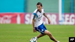 L'Argentin Angel Di Maria de Paris Saint Germain, 31 mai 2014.