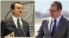 combo photohraph Aleksandar Vucic and Albin Kurti