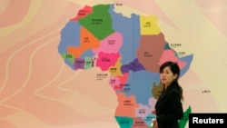 Carte de l'Afrique à Shanghai à l'occasion d'une réunion de la Banque africaine de développement (REUTERS/ Aly Song)