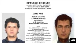 Anis Amri est recherché dans toute l'Europe.