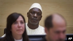 Thomas Lubanga attendant son verdict à La Haye, le 14 mars 2012.