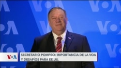 Mike Pompeo menciona a Venezuela durante visita a VOA