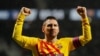 Leonel Messi à la fin du match entre l'Atletico Madrid et le FC Barcelona, Espagne, le 1er décembre 2019.