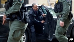Caesar Goodson, l'un des six policiers jugés pour la de Freddie Gray, jeune noir américain mort, dans un véhicule de la police, à Baltimore, Maryland, 23 juin 2016