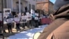 Rohingya Muslims from Burma have staged a brief demonstration outside the Burmese embassy in Washington