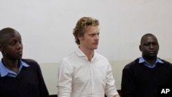 Un ressortissant britannique Jack Alexander Loup Marrian lors d’une audience au triuanl de Kibera, à Nairobi, Kenya, 4 août 2016. 
