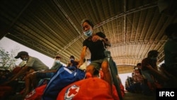 국제적십자연맹(IFRC) 요원들이 구호물품을 준비하고 있다. (자료사진)