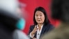 ARCHIVO - La excandidata presidencial Keiko Fujimori habla en una conferencia de prensa en Lima, Perú, el 12 de junio de 2021.