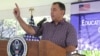 William Heidt, ambassador of the United States to Cambodia, highlights the importance of education at the Education Fair in the US Embassy in Cambodia, Sunday, October 30, 2016. (Kann Vicheika/VOA Khmer)