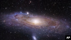 Imagen de la galaxia de Andrómeda captada por el telescopio espacial Hubble.