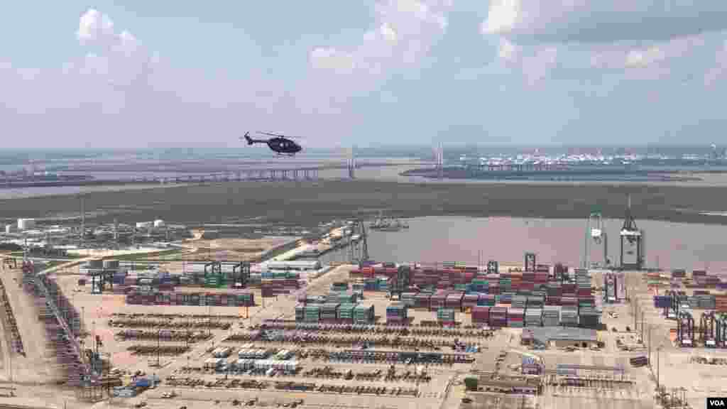 Photography by VOA's Celia Mendoza. Helicopter flight - courtesy Texas Army National Guard.