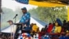 Malawi's former president, Peter Mutharika, addresses a rally in Blantyre, Malawi, Dec. 19, 2021. (Lameck Masina/VOA)