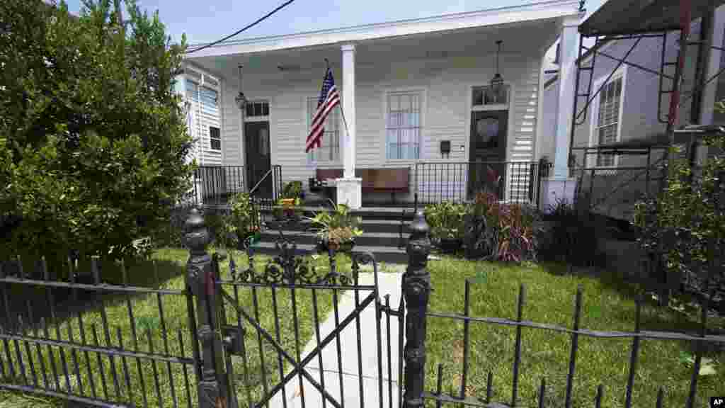La maison où Vera Smith, décédé à la suite de l'ouragan Katrina il y a une décennie, a vécu à la Nouvelle Orléans. 12 août 2015.