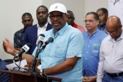 PM Bahamas, Hubert Minnis di Nassau, Bahamas, 3 September 2019. (REUTERS/Marco Bello